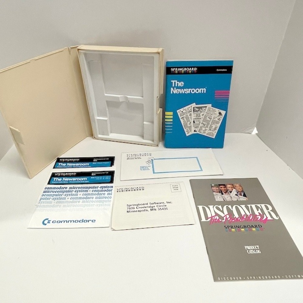 Springboard The Newsroom Software Commodore 64 128 Vintage Computer‎ Untested
